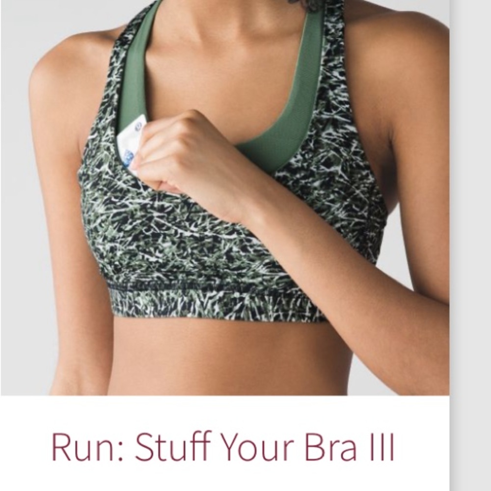 Lululemon Run Stuff Your Bra Size 8 Desert Olive Fatigue